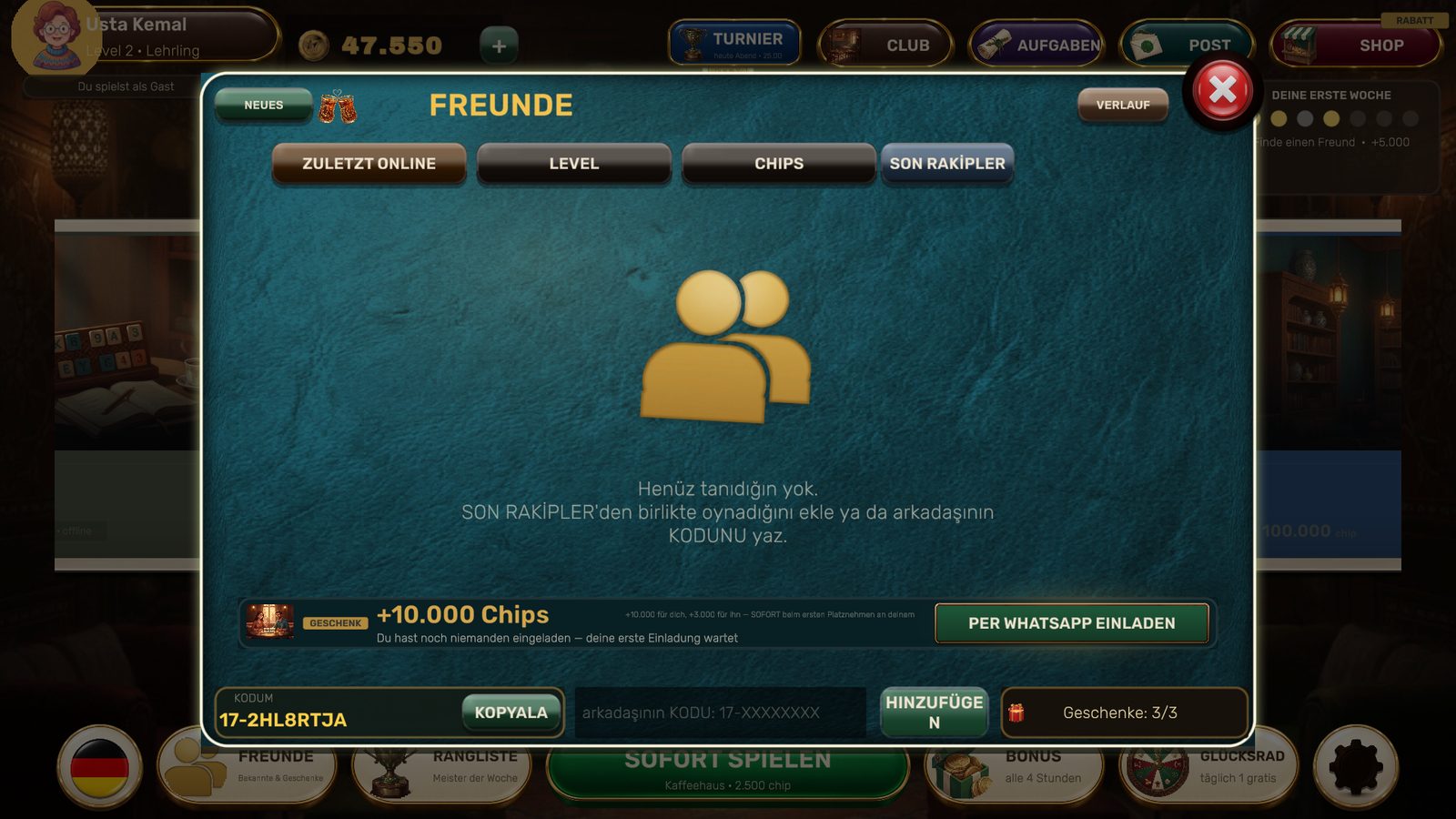 Mit Freunden spielen
