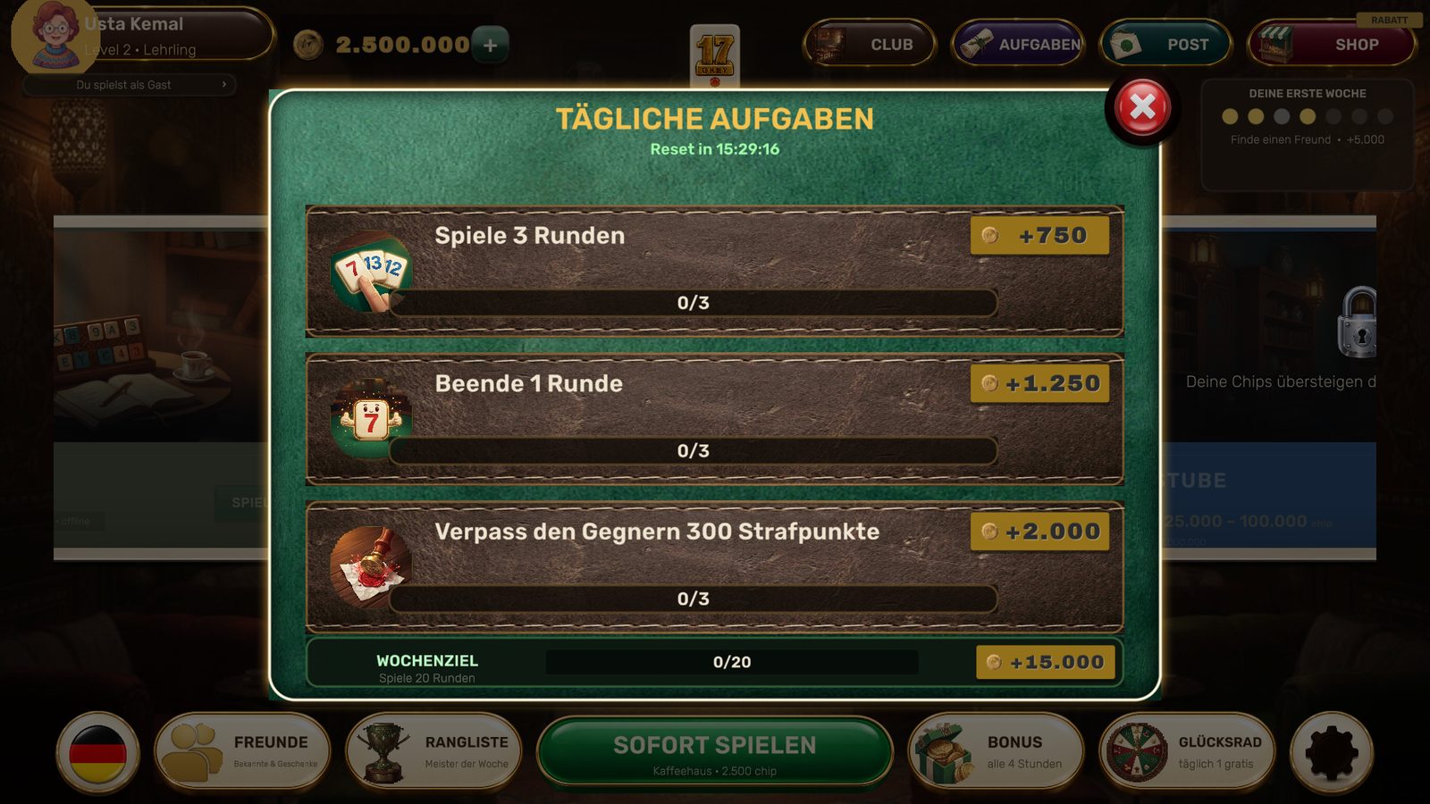 Jeden Tag etwas Neues