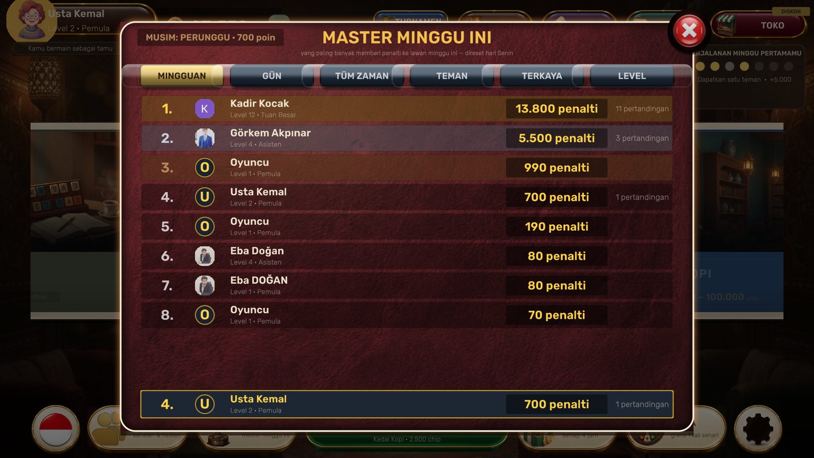 Master minggu ini